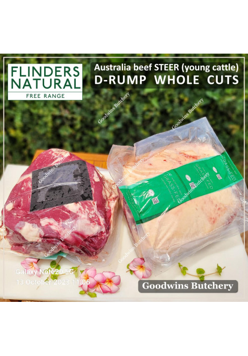 Beef D RUMP frozen Australia STEER young cattle FLINDERS NATURAL whole cuts +/- 6 kg/pc (price/kg)